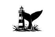 Whale Tail Lighthouse Bundle, an Object Illustration by yasushie (Thumbnail 28 of 31)