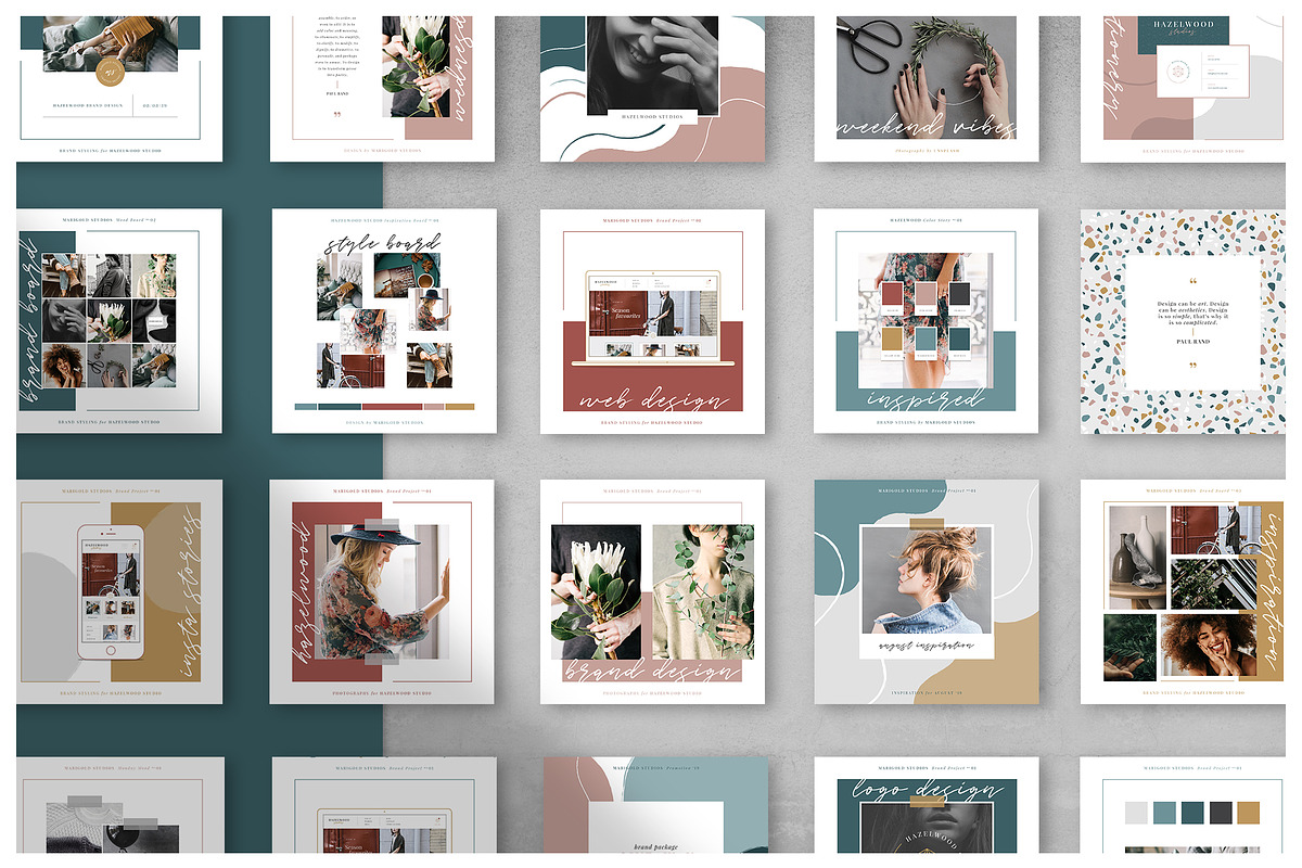 HAZELWOOD | Social Pack | Psd & Indd, a Social Media Template by Marigold Studios (Photo 4 of 10)