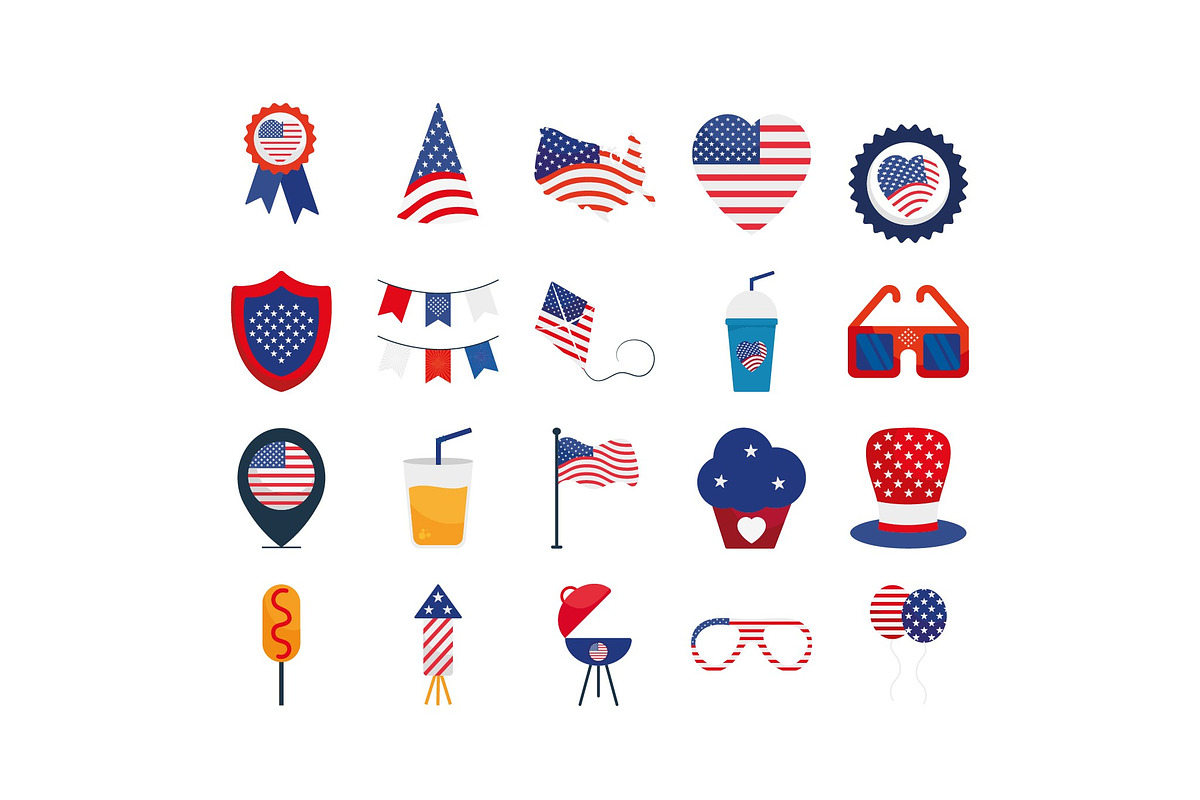 4th of July Illustrations Set, an Object Illustration by studiogstock (Photo 1 of 4)