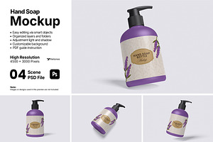 Hand Soap Bottle Mockup Bundle Set, a Packaging Mockup by Rielismee