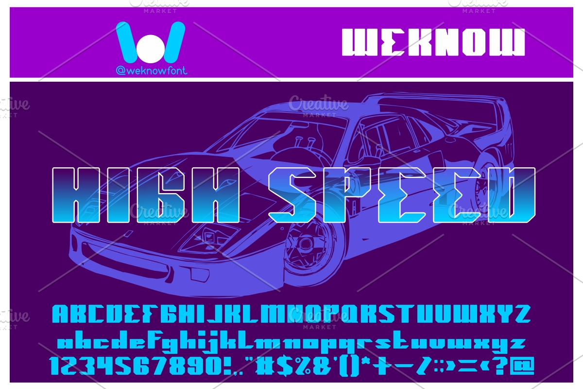 High Speed font, a Font by weknow (Photo 2 of 5)