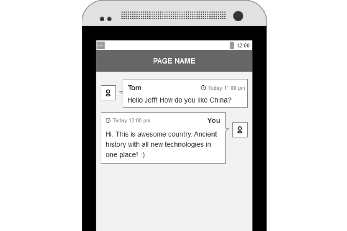 Axure widget library / Android preview 3