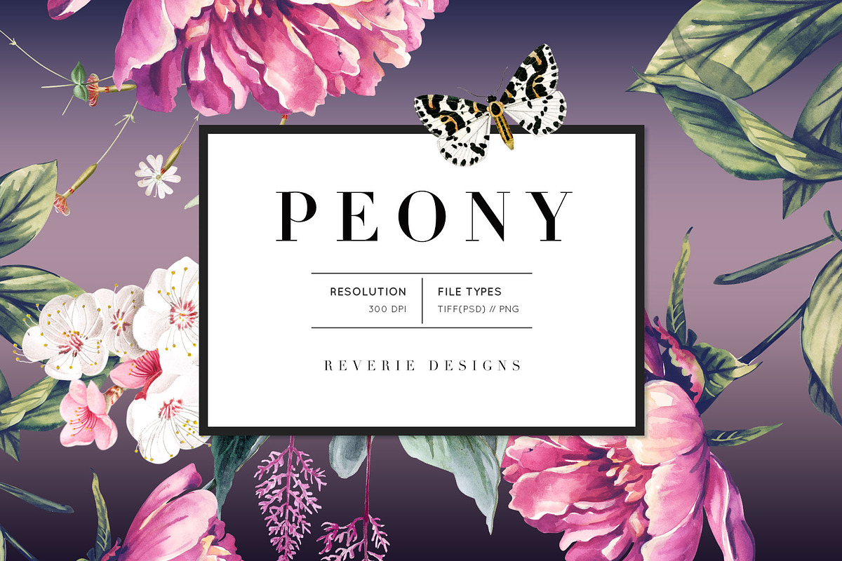 Peony Reverie Prints & Motifs, a Pattern Graphic by Pink Linen (Photo 1 of 10)