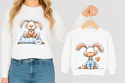 Quirky Valentines Bunny Clipart, an Illustration by designcity5 (Thumbnail 3 of 5)