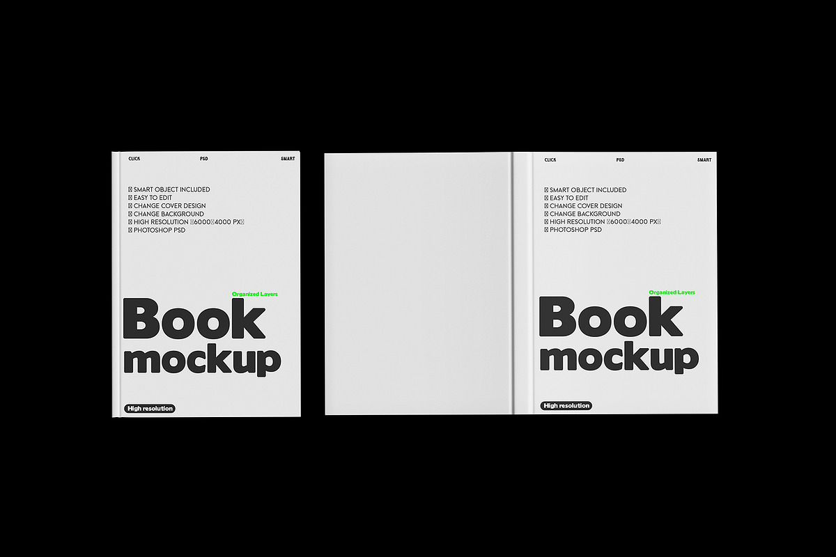 Book Mockup Set, a Books & Magazine Mockup by pixelmock (Photo 4 of 12)