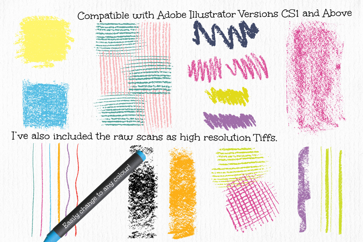 Wax Crayon Textures and Patterns, a Texture Graphic by Wingsart Studio (Photo 4 of 8)