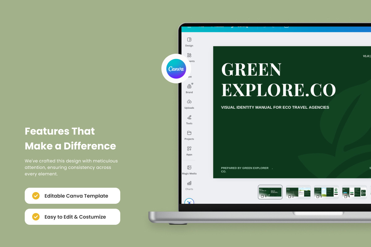 Eco Travel Brand Guideline, a Branding & Logo Template by twinstd (Photo 3 of 6)