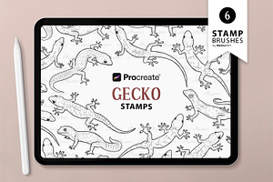 Gecko Procreate Brush Stamps