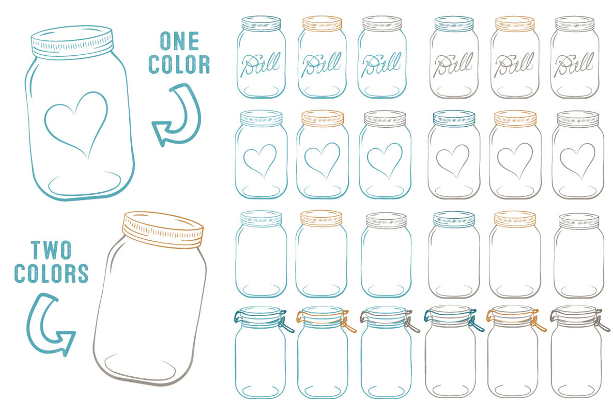 Vintage Blue Jar Vectors & Clipart, an Illustration by Amanda Ilkov (Photo 3 of 4)