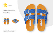 Slide Sandals Mockup Set, a Bottom Mockup by Country4k (Thumbnail 1 of 4)