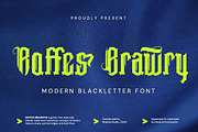 Roffes Brawry - Modern Blackletter, a Blackletter Font by Dhabee (Thumbnail 1 of 15)