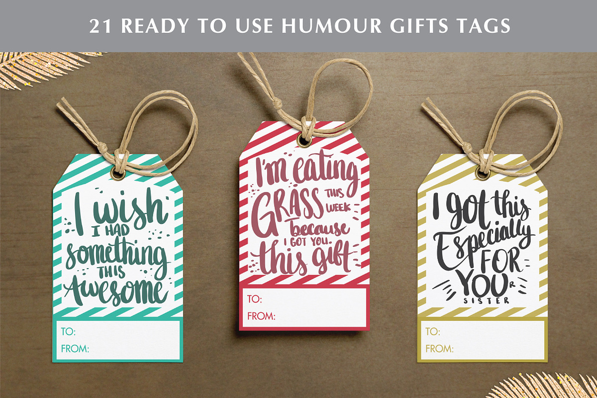 Funny Christmas Gift Tags, an Illustration by EMFTA (Photo 1 of 6)