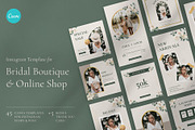 Bridal Boutique Instagram Kit CANVA, a Social Media Template by Baliniz (Thumbnail 1 of 10)