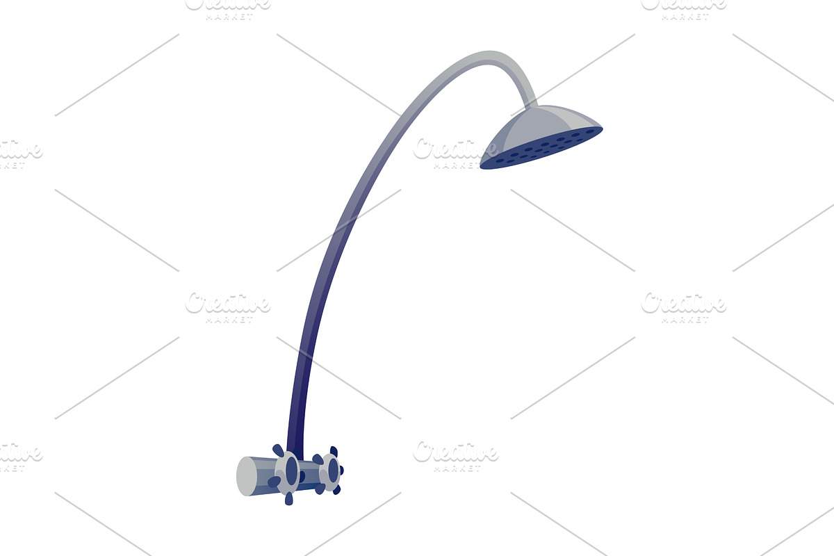 Cartoon bathroom element. Shower, an Object Illustration by the8monkey