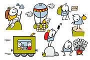 Cartoon tourism set 1., a Person Illustration by eka panova (Thumbnail 3 of 7)
