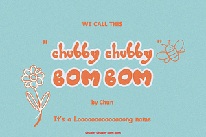 ChubbyChubby BomBom: Hand drawn font
