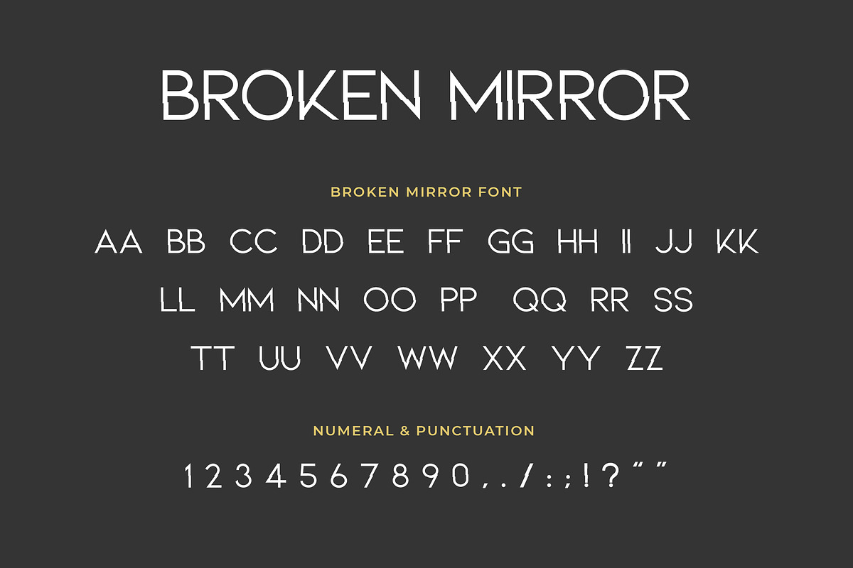 Broken Mirror Sans Serif Font preview 5