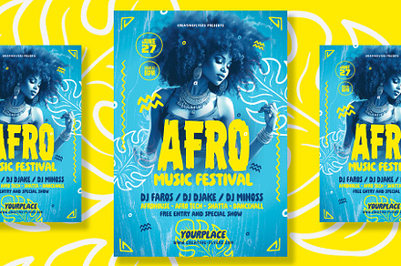 Afro Party Flyer Template