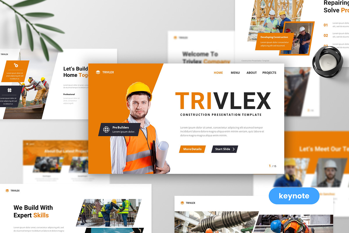 Trivlex - Construction Keynote, a Presentation Template by MtvtdArt (Photo 1 of 6)