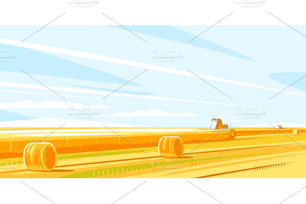 Harvesting fields of grain, a Food Illustration by Oceloti (Photo 4 of 5)