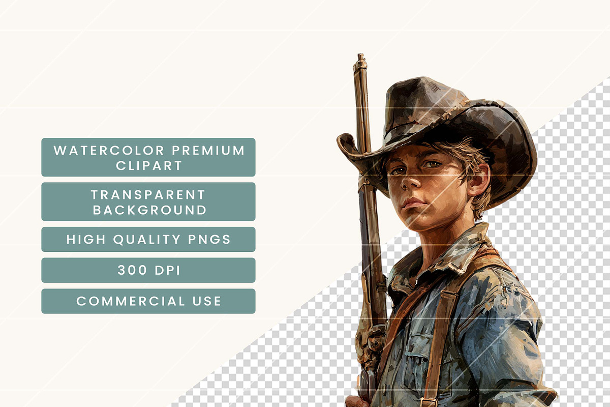 Watercolor Western Clipart Bundle, an Object Illustration by BusyDaydesign (Photo 7 of 9)