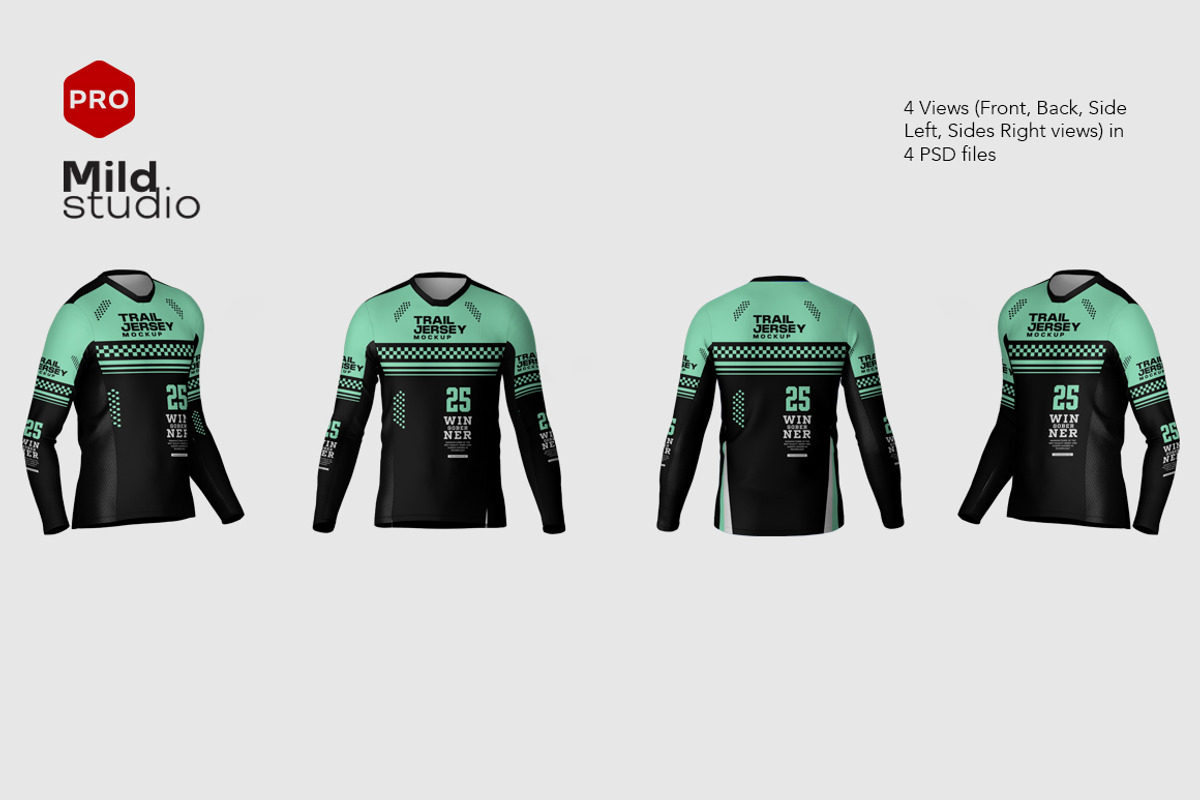 Mens Trail Jersey Mockup, a Shirt Mockup by Mildstudio (Photo 2 of 5)