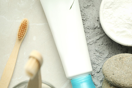 Concept of tooth or oral care, top view, a Health & Medical Photo by AtlasStudio PRO