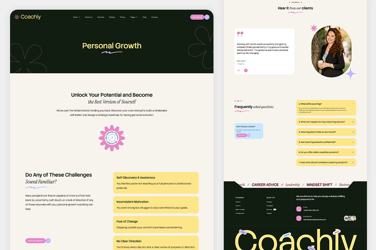 Life Coach Wix Studio Template, a Wix Template by RiveupDigital (Photo 4 of 8)