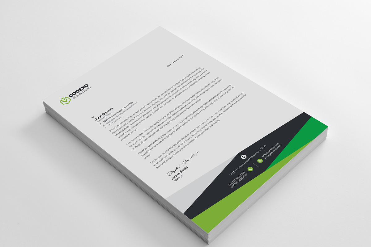 Design Letterhead Template, a Stationery Template by GenerousArt (Photo 5 of 10)