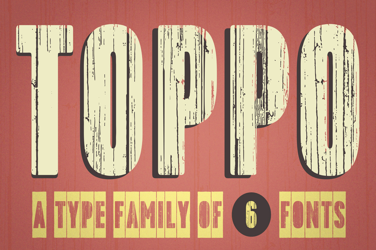 Toppo family fonts - 50% off