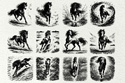 Wild Horse SVG Graphics Bundle, an Animal Illustration by DENIDigitalArtSudio (Thumbnail 3 of 8)