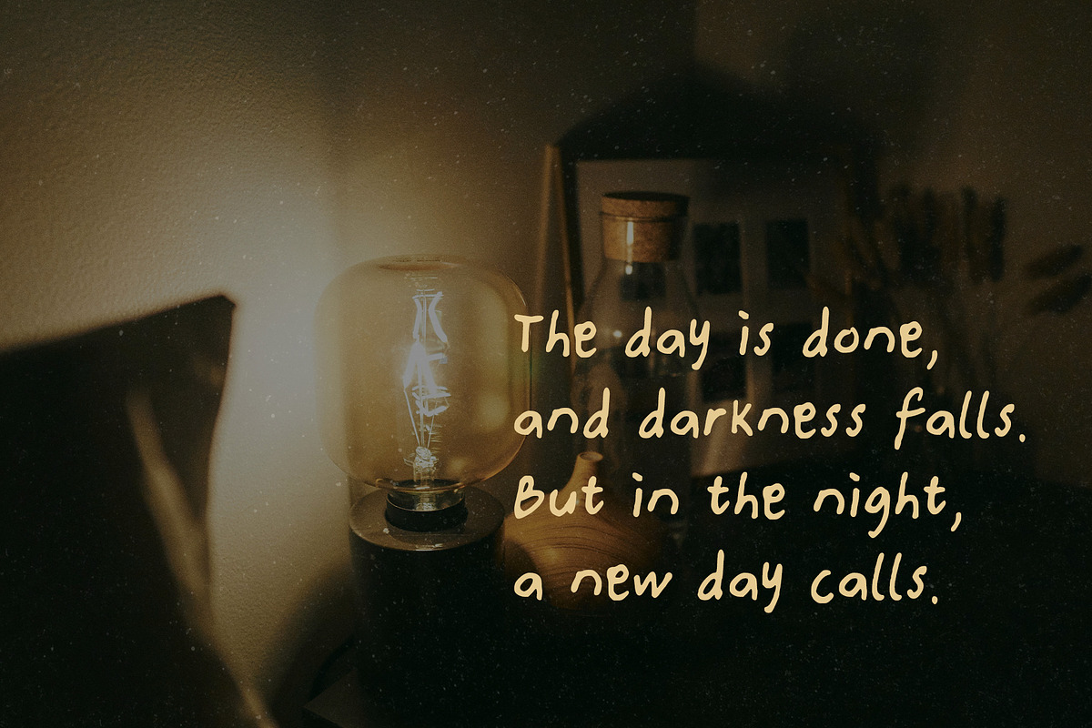 Lampu Rembulan Handwritten Font, a Handwritten Font by Perplexitics (Photo 6 of 10)