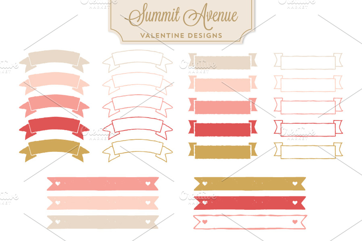 Valentine Bunting & Floral Bundle, an Illustration by Summit Avenue (Photo 5 of 5)
