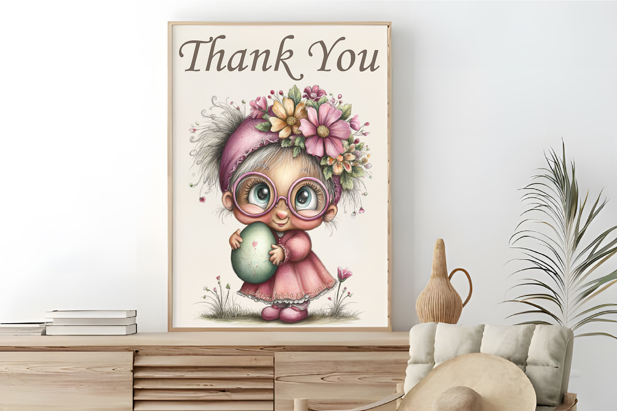 Whimsical Easter Grandma Clipart, an Illustration by RobertsArt (Photo 3 of 6)