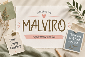 Malviro – Playful Handwritten Font