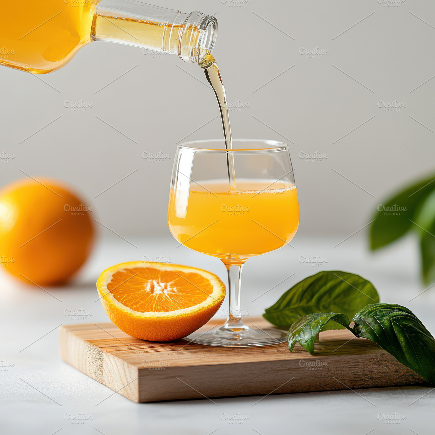 Orange juice pouring into glass heal, a Food & Drink Photo by Pixeness Studio