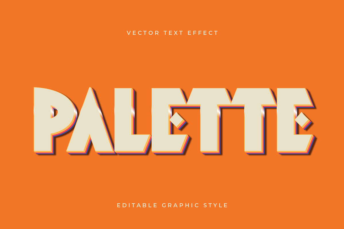 Retro Bold Geometric Text Effect