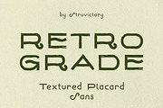Retrograde Wide Vintage Placard Sans, a Sans Serif Font by Struvictory.art (Thumbnail 1 of 10)