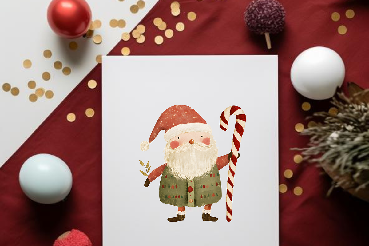 SCANDI SANTA CHRISTMAS CLIPART, a Person Illustration by Daring Digies (Photo 8 of 9)
