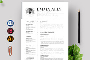 Resume/CV Template | Word & InDesign, a Resume Template by HiveArts (Thumbnail 1 of 6)