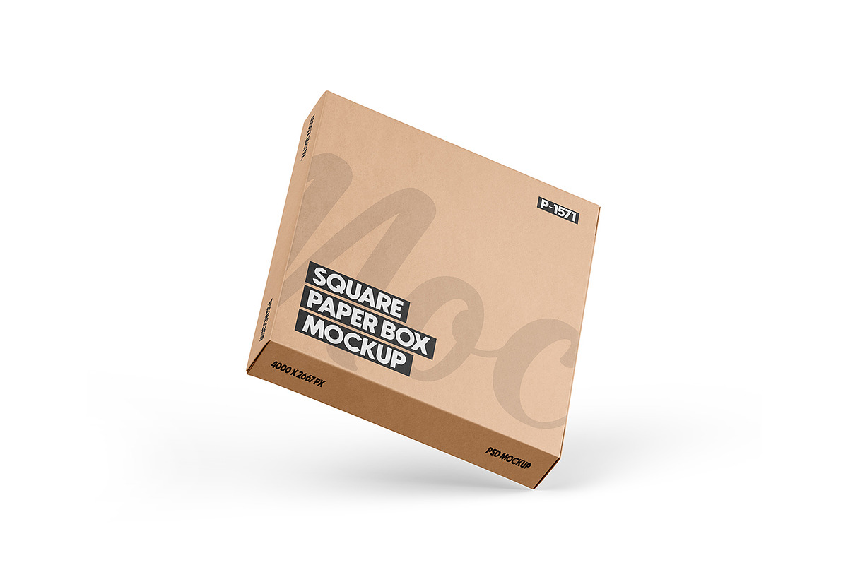 Kraft Square Box Mockup, a Packaging Mockup by Ram Studio (Photo 10 of 14)