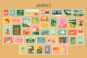 World Stamps: Graphics & Patterns, a Pattern Graphic by Dedraw Studio (Thumbnail 2 of 10)
