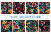 Watercolour Floral Background Bundle, an Illustration by Sofia's Fashion (Thumbnail 2 of 2)