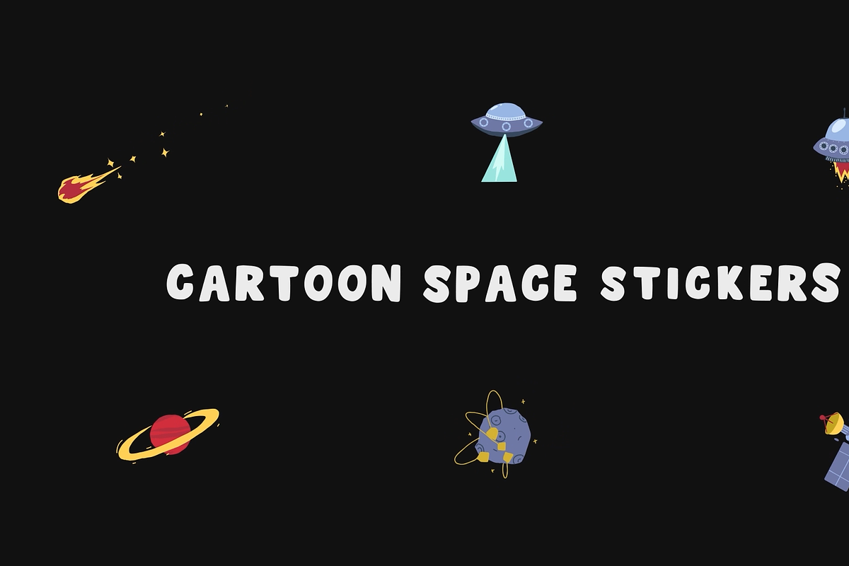 Cartoon Space Stickers After Effects