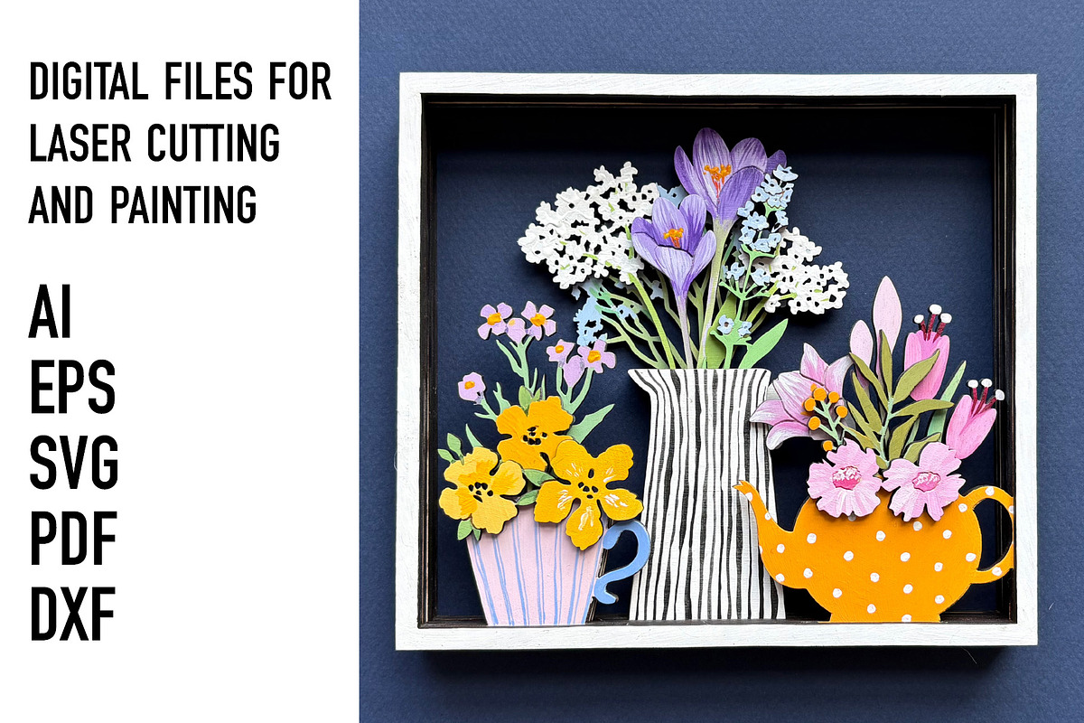Spring Floral Laser Cut SVG, an Object Graphic by HelloWood (Photo 1 of 4)