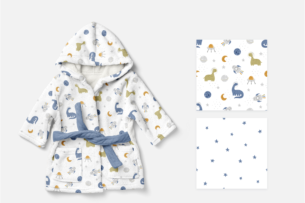 Dino in space - patterns collection, a Pattern Graphic by vatrushkaprint_store (Photo 3 of 4)