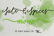 50% OFF Salt & Spices Mono, a Script Font by Fontforecast (Thumbnail 1 of 13)
