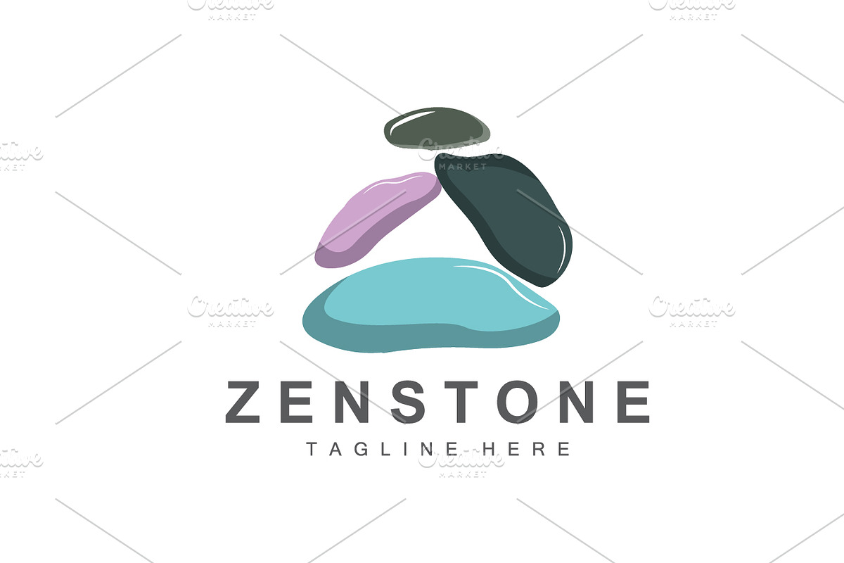 Balance Rock Logo River Rock Design, a Branding & Logo Template by Maylianaw28