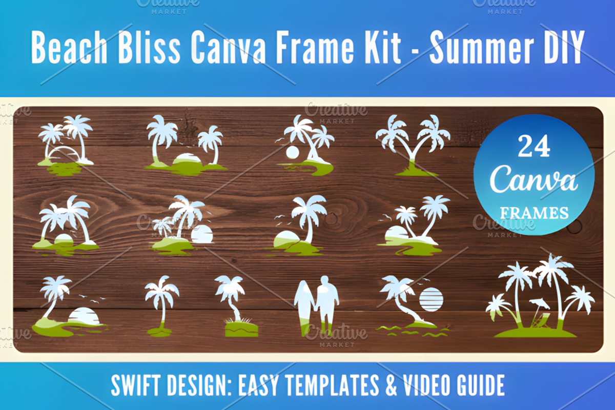 Beach Bliss Canva Frame Kit - Summer, a Marketing Template by Ink Gallery (Photo 1 of 4)