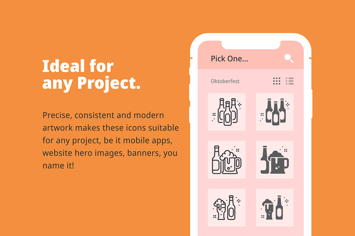 Oktoberfest Icons, an Outline Icon by Amogh Design (Photo 7 of 7)
